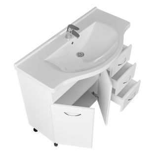 Напольная тумба под раковину Санта Эльбрус 201107 100 см белый